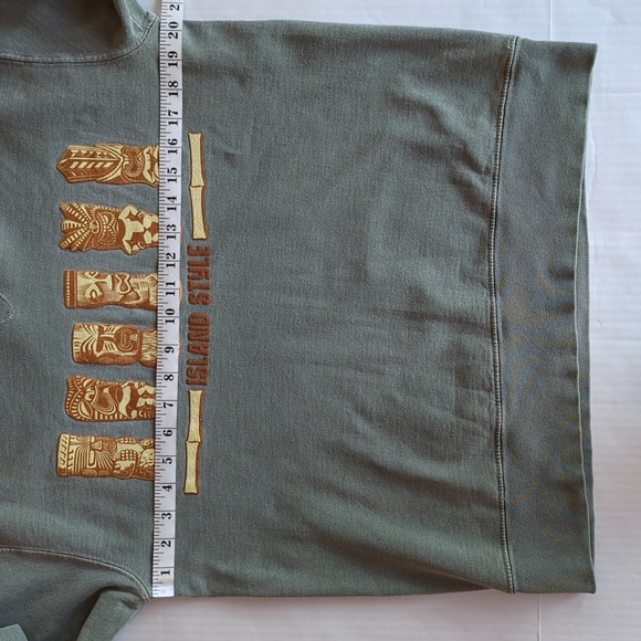 Fargo Clothing Island Style Crew Neck Sweatshirt MEDIUM Green Raised Accents - Picture 11 of 13